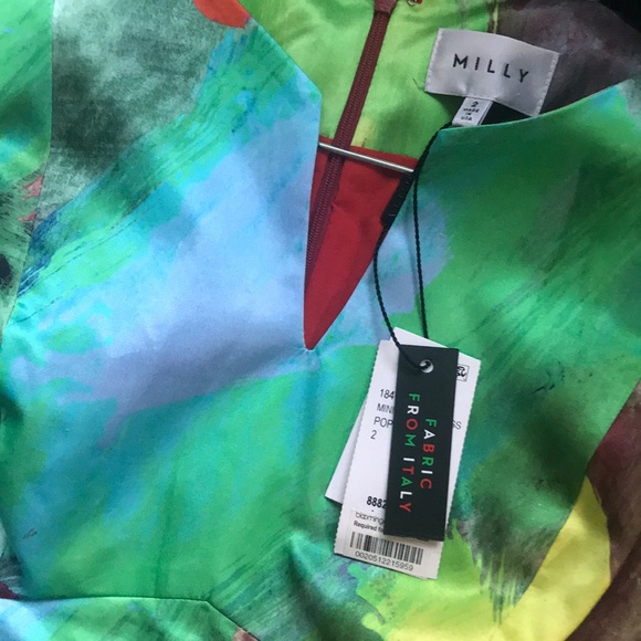 Milly Tulip Print Mini Sheath Dress Size 2 - Picture 4 of 8